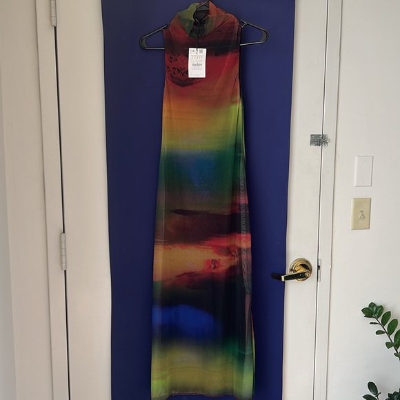 ASOS Mesh Sunset Dress - Picture 3 of 9